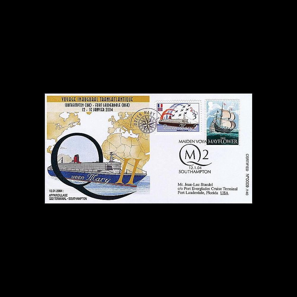 QM2-3 type1 : 2004 - Voyage inaugural transatlantique du Queen Mary 2