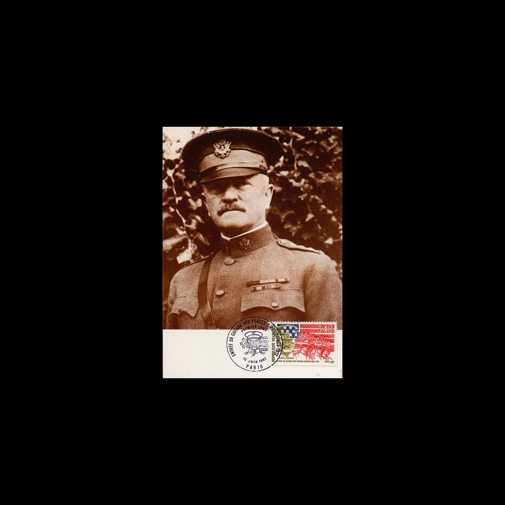 PERSH87-3 : 1987 - Général Pershing - débarquement en France