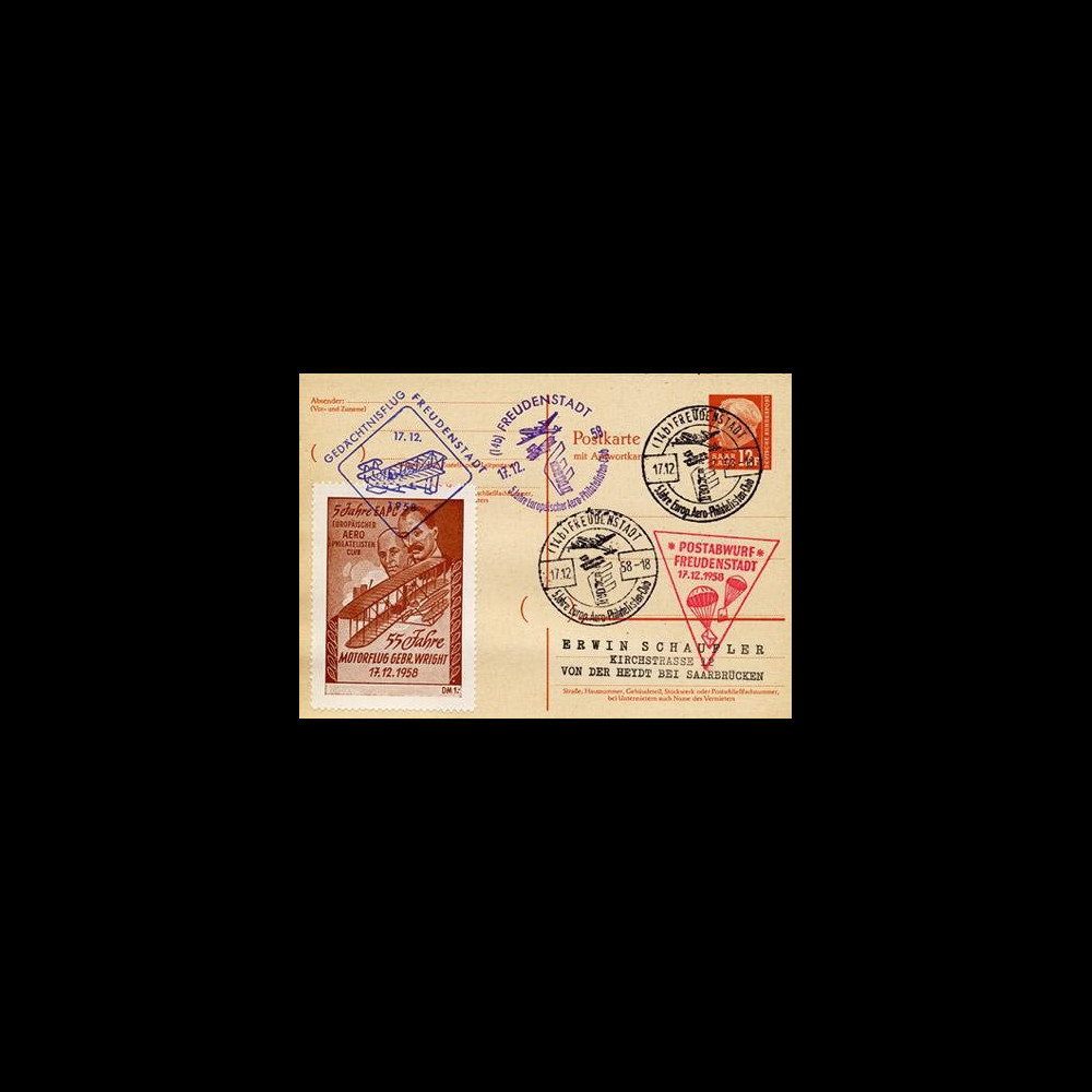 WR503 : EP 1958 - 55 ans 1er vol motorisé des frères Wright - Sarre