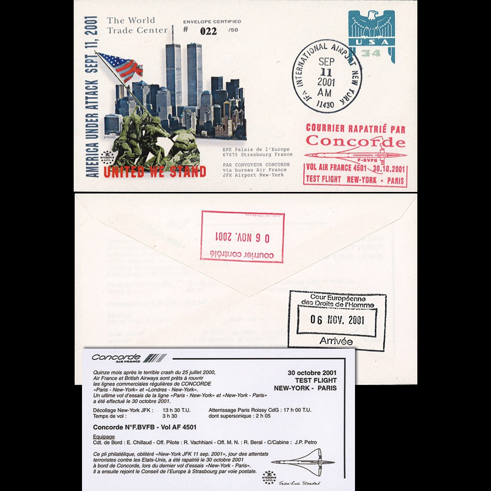 PE439BT2 : 2001 - EP USA "Attentats du 11 septembre - The World Trade Center" TYPE 2 PE439BT2 : 2001 - EP USA "Attentats du 11 septembre - The World Trade Center" TYPE 2