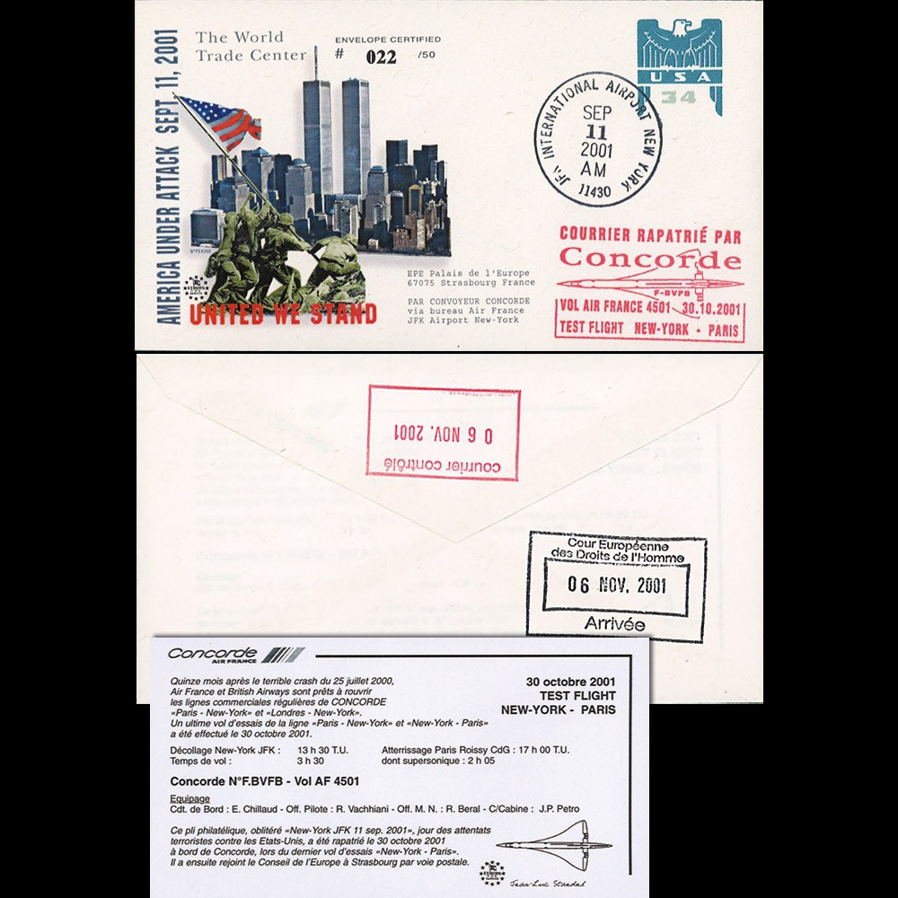 PE439BT2 : 2001 - EP USA "Attentats du 11 septembre - The World Trade Center" TYPE 2