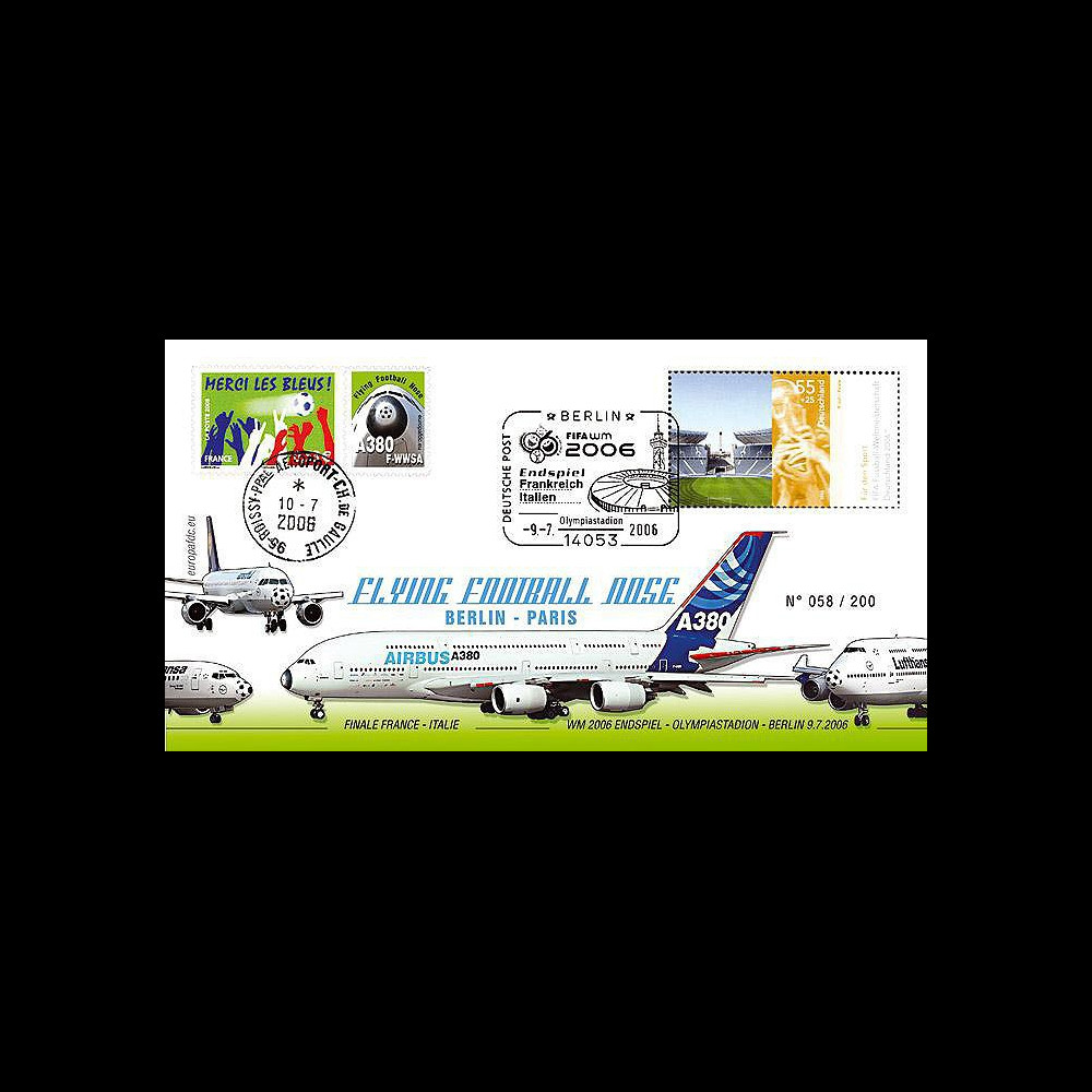 A380-21 : 2006 - Vol Berlin - Paris Flying Football Nose A380-21 : 2006 - Vol Berlin - Paris Flying Football Nose