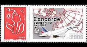 CO-RET34N : 2006 TPP France Marianne - Concorde dernier AF001 NY - Paris