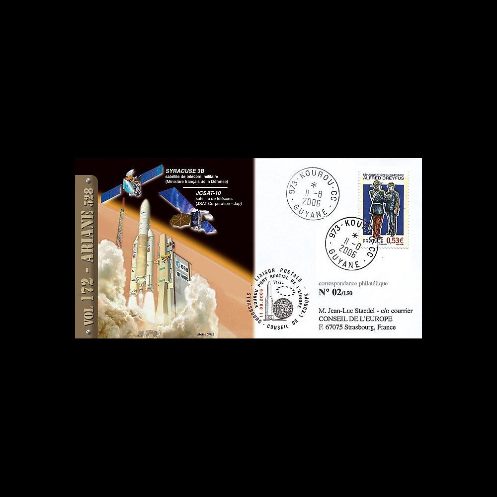 V172L type1 : 2006 - Ariane Vol 172 satellites SYRACUSE 3B et JCSAT-10