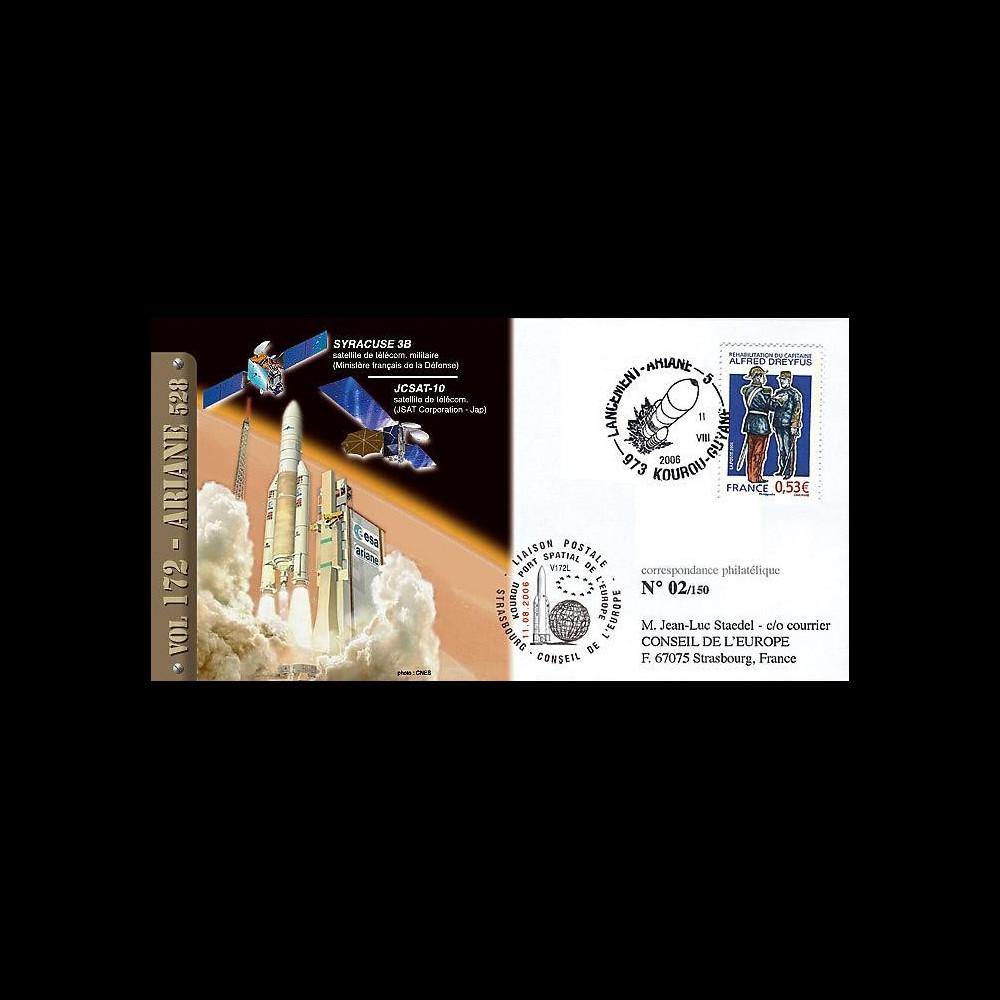 V172L type2 : 2006 - Ariane Vol 172 satellites SYRACUSE 3B et JCSAT-10