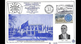 CE26A : 1974 - 25 ans du Conseil de l'Europe - Décès Pdt Pompidou