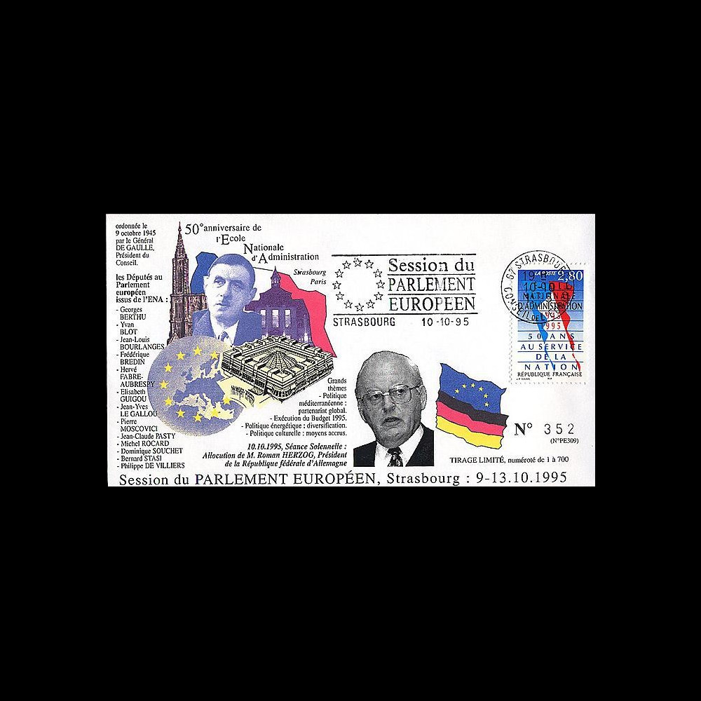 PE309 : 1995 : 50 ans de l'ENA - visite du Pdt allemand M. Herzog