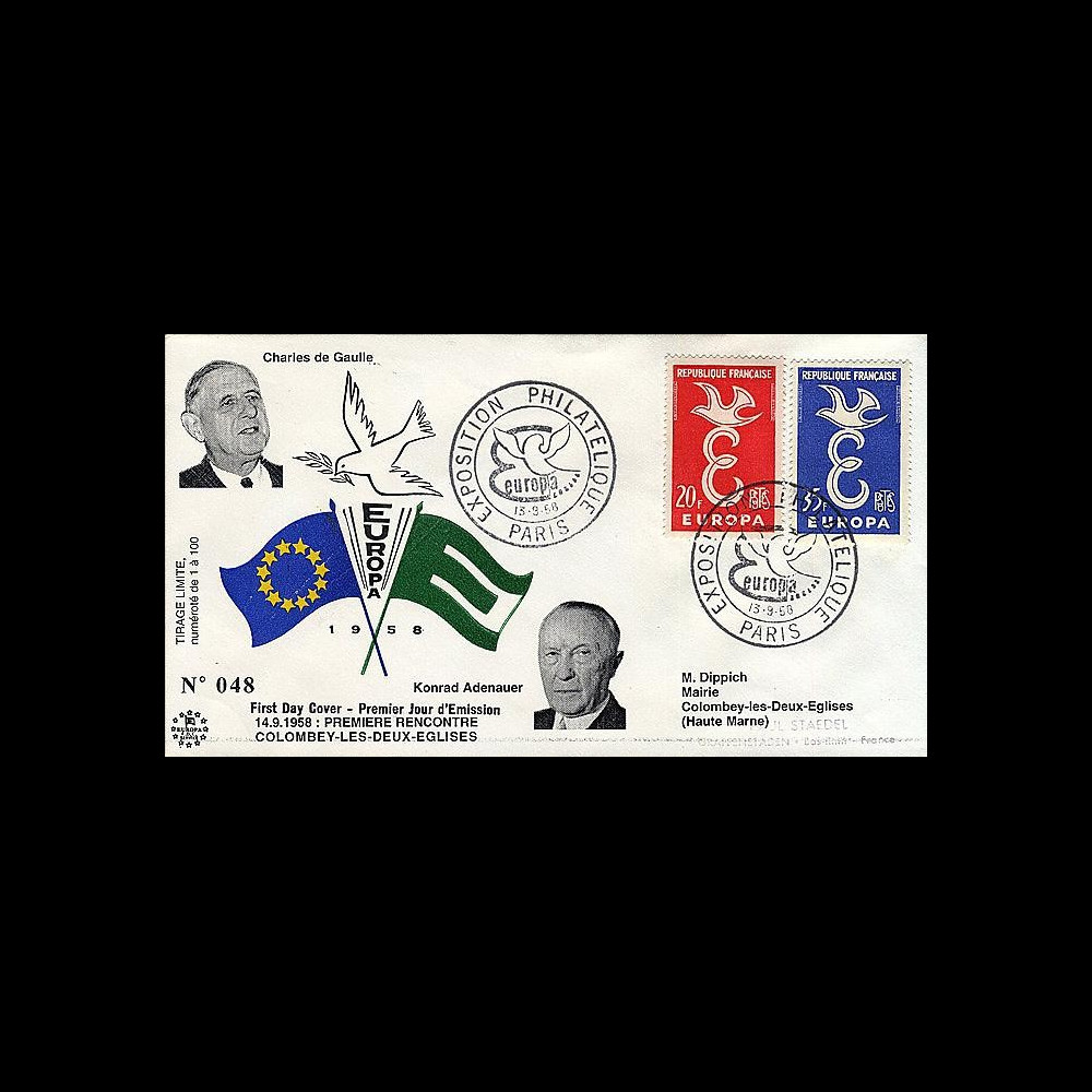 EU7-COL1 : 1958 - Rencontre de Gaulle-Adenauer à Colombey