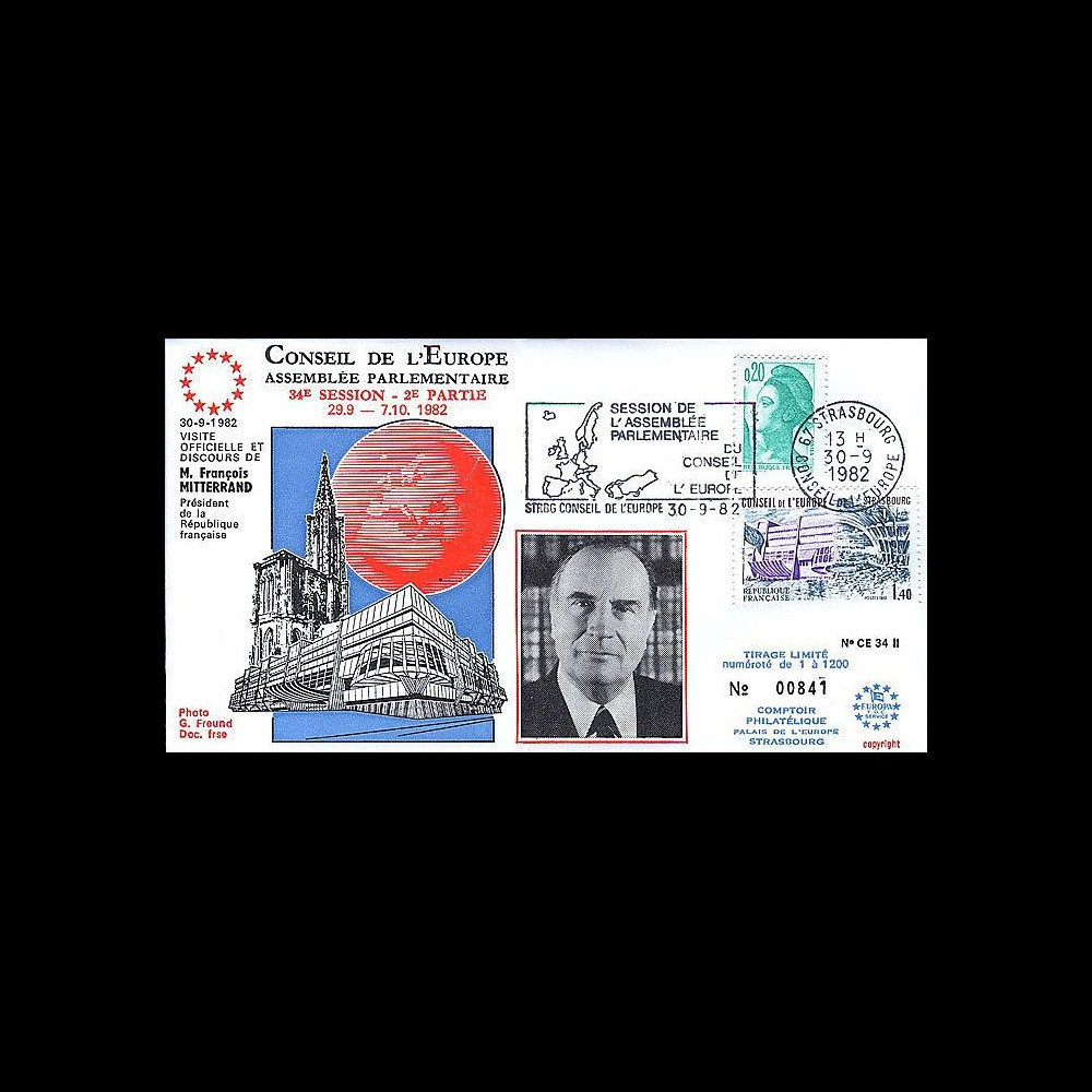 CE34 II : 1982 - 1ère visite officielle de Mitterrand au Conseil de l'Europe