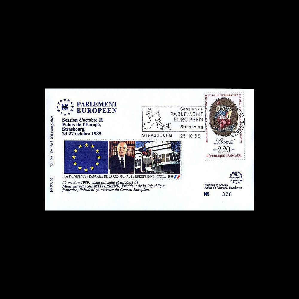 PE201 : 1989 - Présidence française CEE par le Pdt Mitterrand