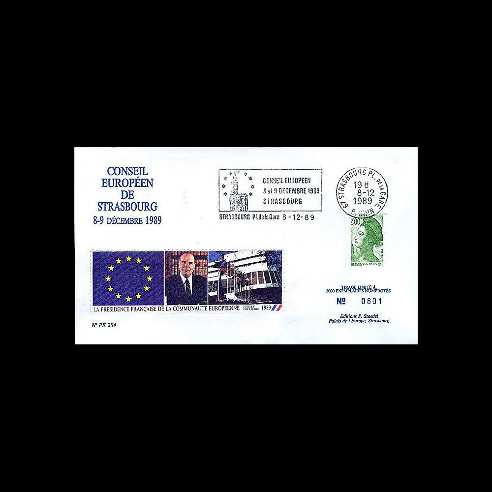 PE204A : Conseil européen de Strasbourg - Présidence franç. CEE