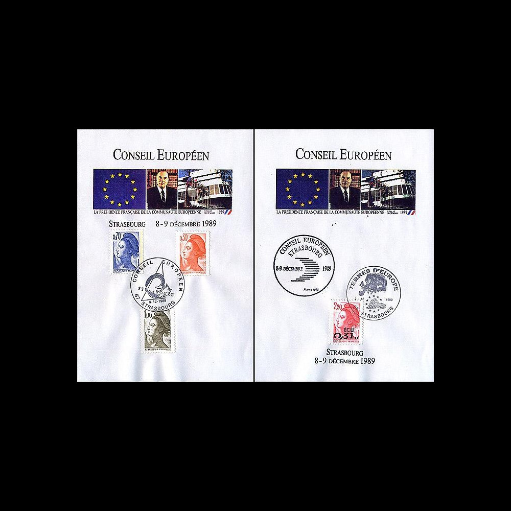 PE204BF : Conseil européen de Strasbourg - Présidence franç. CEE