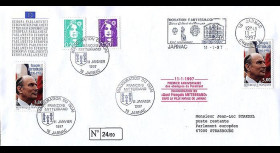 PE332-3a : 1997 - 1er Jour TP hommage à Mitterrand - Jarnac