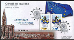 CE54-PJ : 18.10.2003 1er Jour des timbres de service du Conseil de l'Europe