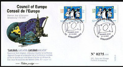 CE52-PJ : 01.12.2001 1er Jour des timbres de service du Conseil de l'Europe