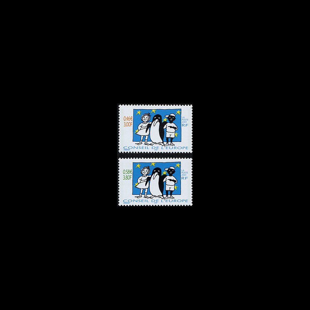 CE52-NF : 01.12.2001 Timbres de service du Conseil de l'Europe