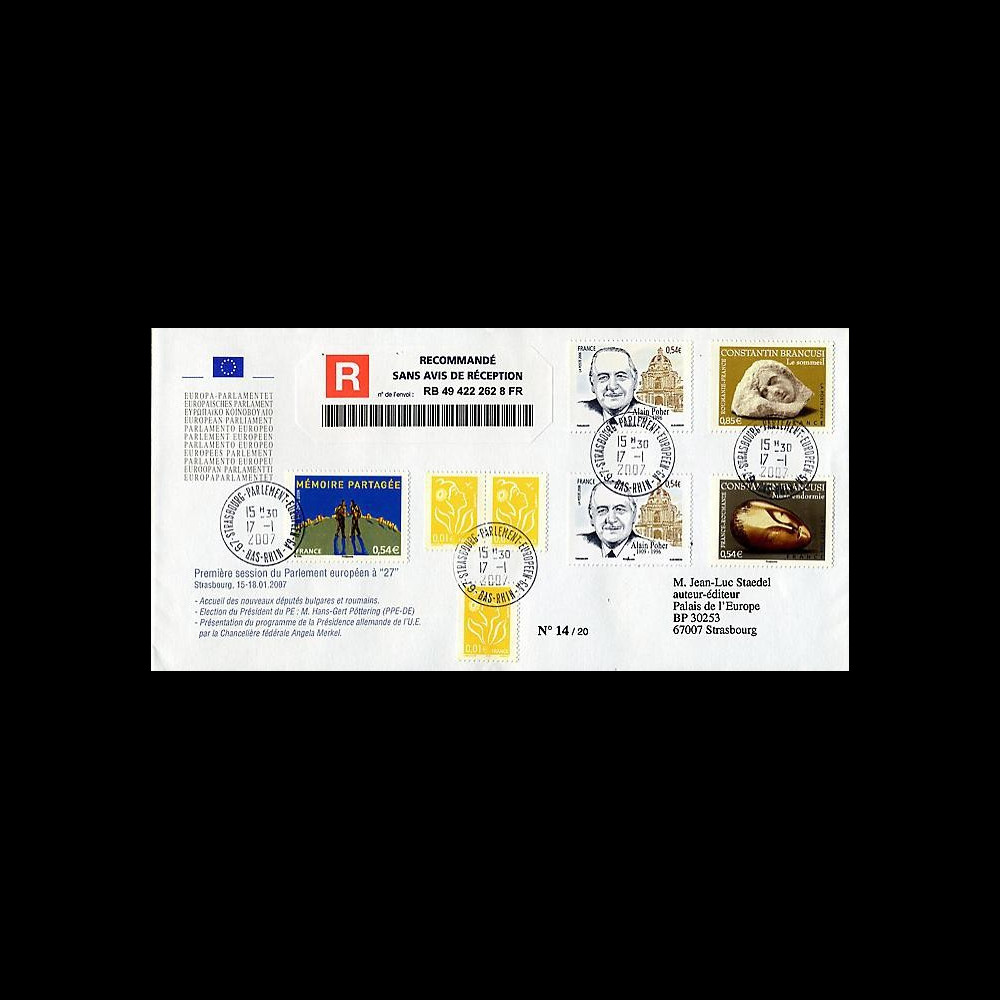 PE534a : 2007 - Election du Pdt du PE et visite de Angela Merkel