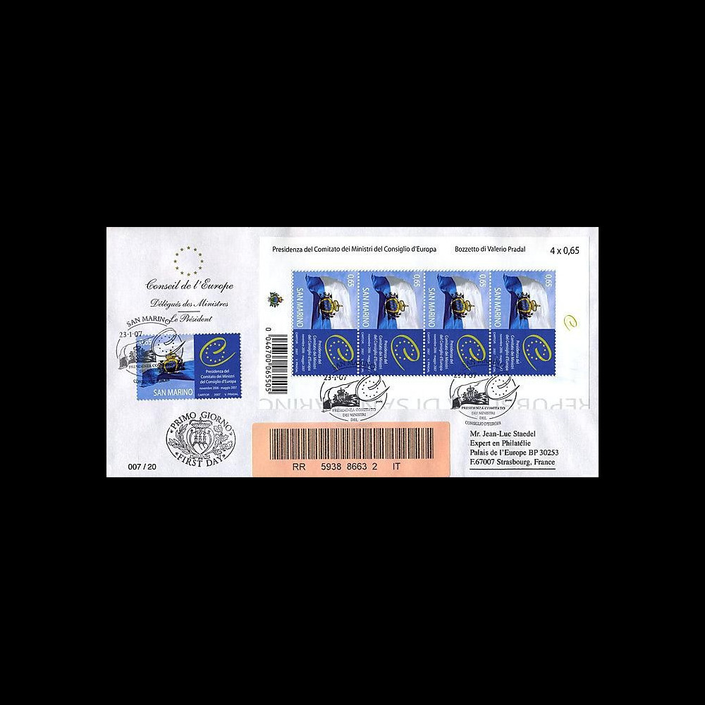 CE58-Ia : 2007 - St-Marin Présidence du Comité des Ministres du CE CE58-Ia : 2007 - St-Marin Présidence du Comité des Ministres du CE
