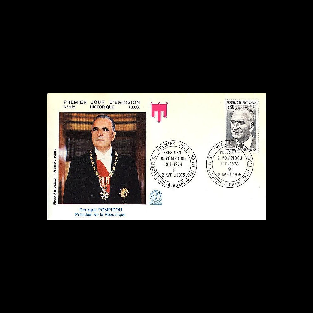 FE28 : 1975 - Président George Pompidou 1911-1974 FE28 : 1975 - Président George Pompidou 1911-1974