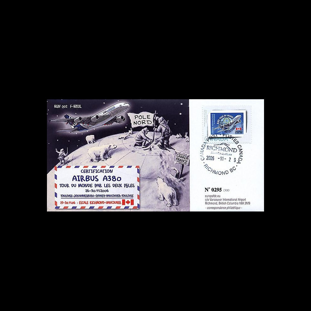 A380-38 : 2006 - A380 Tour du Monde par les deux pôles - Canada