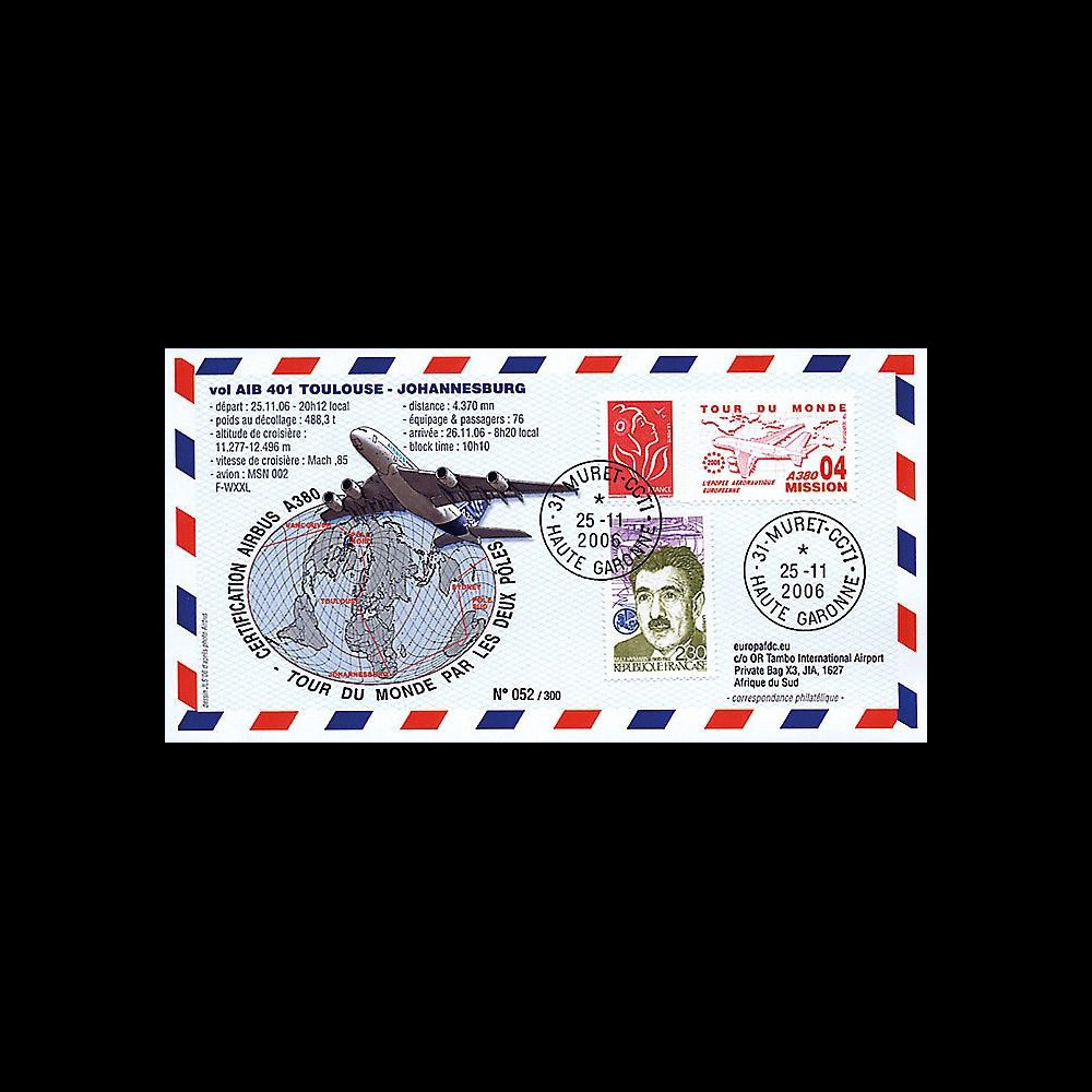 A380-34T1 : 2006 - A380 Tour du Monde par les deux pôles - France