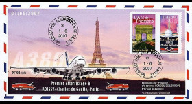 A380-48 T1 - 2007 : A380 - 1er atterrisage Roissy-Ch. de Gaulle Paris