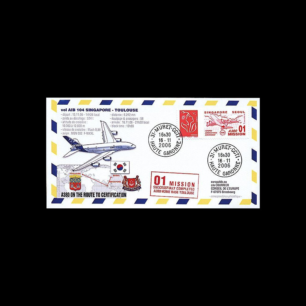 A380-29 104 type1 : 2006 - Certification Singapour-Toulouse