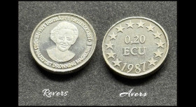 0,20 ECU Argent 925‰ 1987...