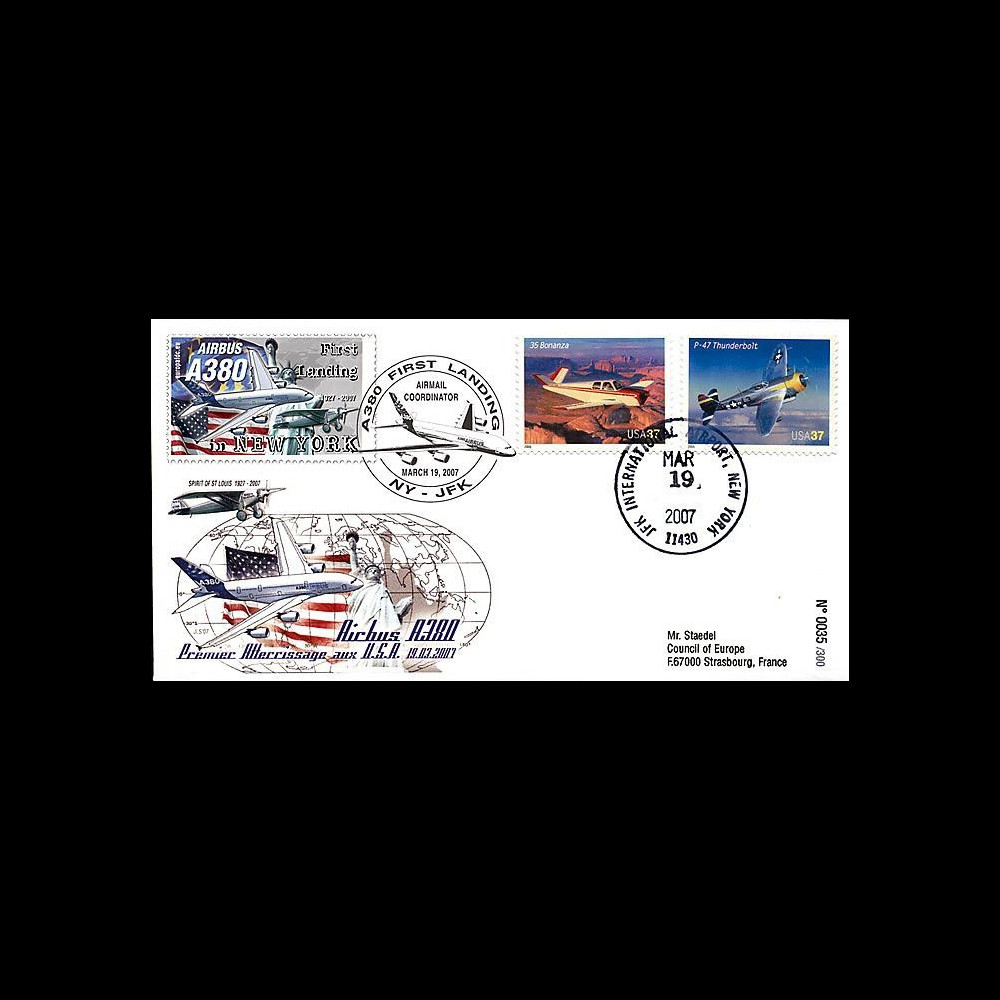 A380-45 T1 : 2007 - 1er atterrissage de l'A380 aux Etats-Unis