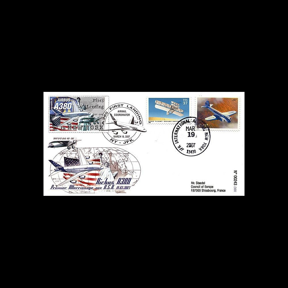 A380-45 T3 : 2007 - 1er atterrissage de l'A380 aux Etats-Unis
