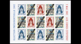 Sheet of 15 imperf. labels...