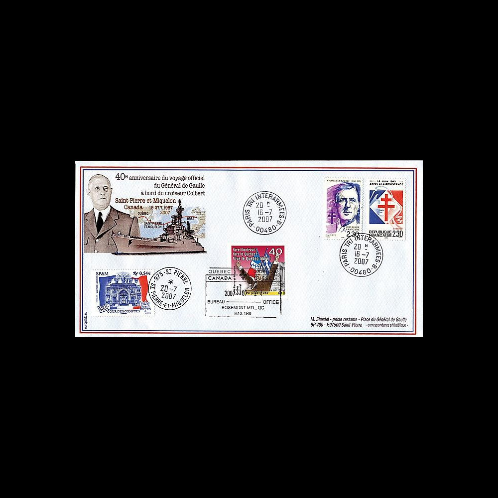 DG07qc-2 : 2007 - Voyage officiel du Gal de Gaulle à bord du croiseur Colbert
