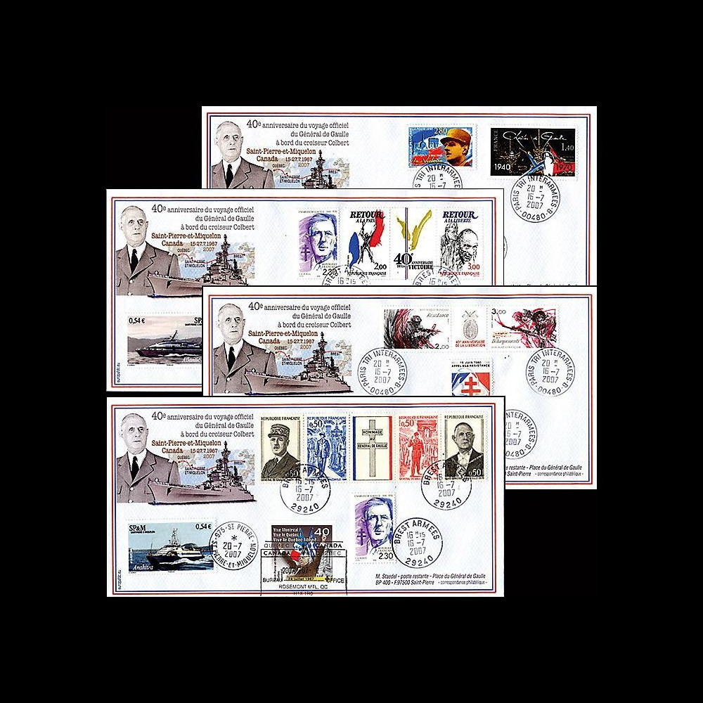 DG07qc-4-5 : 2007 - Voyage officiel du Gal de Gaulle à bord du croiseur Colbert