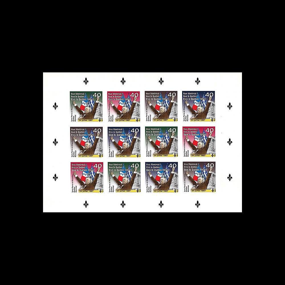 DG07qc-FND : 2007 - Vignette de Gaulle - Vive le Québec libre!