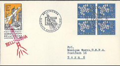 F33 - Suisse 1961 : courrier transporté par fusée postale 'Bellinzona'
