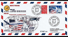 A380-44 - 2007 : pli A380 - 1er atterrissage aux USA (France)