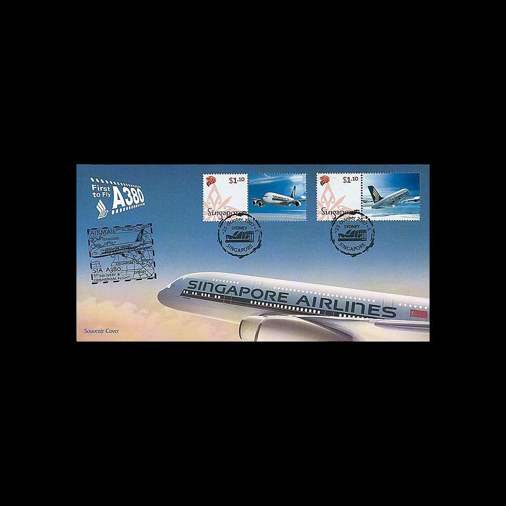 A380-51PJ - 2007 : 1er Jour 'A380 Singapore Airlines' (Singapour)