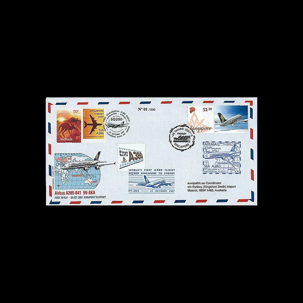 A380-51T1 - 2007 : A380 1er vol commercial Singapore-Sydney