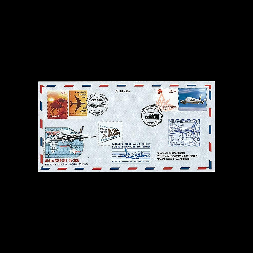 A380-51T2 - 2007 : A380 1er vol commercial Singapore-Sydney
