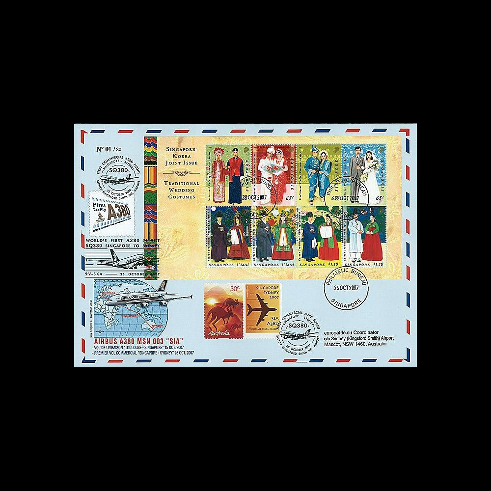 A380-51T3B - 2007 : A380 1er vol commercial Singapore-Sydney