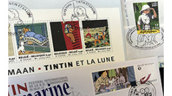 Les aventures de Tintin et autres héros de BD vus par les timbres